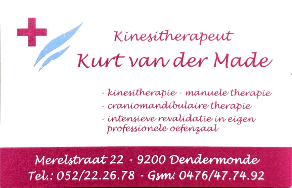 Kinesitherapeut Kurt van der Made